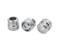 sourcing map 3pcs Adaptador de grifo para purificador de agua M22 con rosca macho 1/2 BSP Tono plata