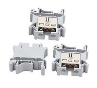 sourcing map 3pcs UK-16N Bloque Borne Terminal de Guía de Montaje en Carril DIN 800V 101A 16mm2 Cable Gris
