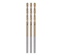 sourcing map 3uds Helicoidales Brocas 1.7mm Titanio Revestido (HSS-E) M42 Alta Velocidad Acero 8% Cobalto Recto Vástago para Inoxidable Acero Aluminio Aleación Metal