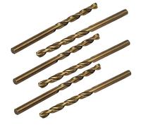 sourcing map 4,2mm de Diámetro de Perforación HSS Cobalto Taladro de Metal Helicoidal Espiral Métricas Herramienta Giratoria 6pcs