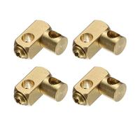 sourcing map 4 conectores de barra de desagüe para lavabo, 5,2 mm de diámetro, junta universal de latón para desagüe de lavabo de baño, piezas de repuesto