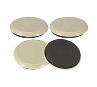 sourcing map 4 deslizadores de plástico para muebles, protectores redondos de patas de muebles de 2.5 pulgadas, sillas de mesa, deslizadores de muebles reutilizables para alfombras, color beige