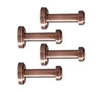 sourcing map 4 ganchos de pared de cobre para colgar en la pared de 1.8 pulgadas, ganchos para bolsa, abrigo, toalla, gancho para bata de baño con tornillos, tono cobre