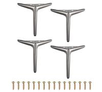 sourcing map 4 patas de metal para muebles, patas triangulares resistentes de 7 pulgadas para muebles, patas de tocador de repuesto para cama, mesa, armario, silla de sofá (negro pistola)