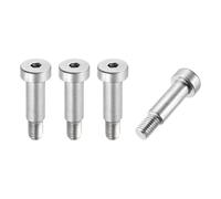 sourcing map 4 pernos de hombro de acero inoxidable 304 de 10 mm de diámetro de hombro de 20 mm de longitud del hombro M8 x 1,25 rosca hexagonal para industrias de maquinaria de moldeo por inyección