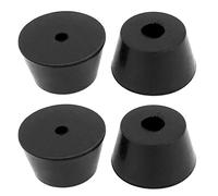 sourcing map 4 Piezas 40 mm x 22 mm Tapered Goma Muebles Parachoques Cubierta pies Pad Negro