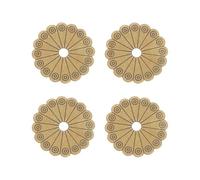 sourcing map 4 placas traseras para pomos de gabinete, 42 mm x 42 mm, arandelas decorativas de latón para muebles, herrajes de junta en forma de flor vintage para puertas, cajones, armarios, bronce