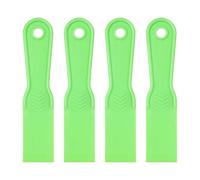 sourcing map 4 raspadores de masilla de plástico flexible de 1.5 pulgadas, herramienta de limpieza desechable para esparcir pintura, reparación de parches, color verde