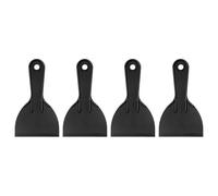 sourcing map 4 raspadores de masilla de plástico flexible de 3.94 pulgadas, herramienta de limpieza desechable para esparcir pintura, reparación de parches, color negro