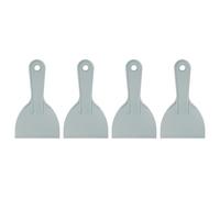 sourcing map 4 raspadores de masilla de plástico flexible de 3.94 pulgadas, herramienta de limpieza desechable para esparcir pintura, reparación de parches, color gris