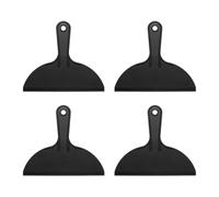 sourcing map 4 raspadores de masilla de plástico flexible de 7.87 pulgadas, herramienta de limpieza desechable para esparcir pintura, reparación de parches, color negro