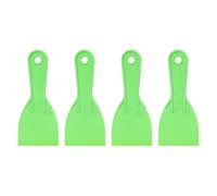 sourcing map 4 raspadores de masilla de plástico flexibles de 7,5 cm, herramienta de limpieza desechable para esparcir pintura, reparación de parches, color verde