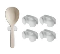 sourcing map 4 soportes de silicona para cucharas de arroz, soporte autoadhesivo, soporte para espátula, soporte organizador de cucharas, gancho para colgar en el hogar, cocina, restaurantes, color