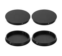 sourcing map 4 tapones de plástico para agujeros de 80 mm, tapones de panel tipo empotrado, tapones de bloqueo redondos para insertar muebles, paneles de tapas de extremo, color negro