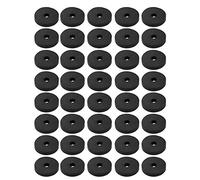 sourcing map 40pcs arandela plana redonda de caucho negro surtido tamaño 5x21.5x4mm arandela plana