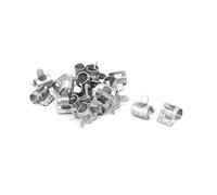 sourcing map 4mm Diámetro Interior Dacromet Recubierto Elástico Clip Tubería de Agua Línea de Combustible Abrazaderas de Manguera 20pcs
