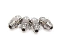 sourcing map 4Pcs Engrasador Recta Acero Inoxidable para Automoción M6X1