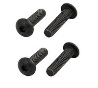 sourcing map 4Pcs Tornillo De Rosca Izquierda Negro M5X20mm A 10.9 Grados Atrás De Cabeza Hexagonal
