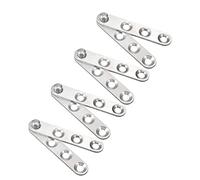 sourcing map 4Set Bisagra Pivote Tono Plata 59mm De Acero Inoxidable De La Puerta Giratoria De 360 Grados