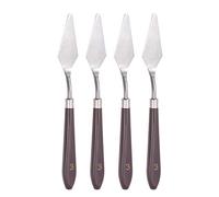 sourcing map 4uds No.3 Paleta Cuchillo 22mm Cuchillo Ancho Plástico Mango Inoxidable Acero Pintura Mezcla Rascador Palé Cuchillo Espátula para Óleo Acrílica Pintura
