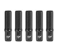 sourcing map 5 adaptadores de enchufe de impacto de 0.25 pulgadas, vástago hexagonal de 0.25 pulgadas, vástago hexagonal de 3 cm de largo, broca de extensión para llave de taladro eléctrico, color