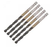 sourcing map 5 brocas helicoidales de acero de alta velocidad con vástago hexagonal, diámetro de perforación de 6 mm con vástago hexagonal de 1/4 pulgadas, longitud de 114 mm