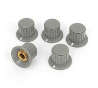 sourcing map 5 pcs Perillas de Potenciómetro gris de Control de volumen 6mm | 1/4" dia del eje, dividido