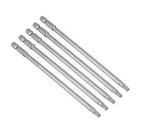 sourcing map 5 pcs T25 Puntas destornillador Torx de seguridad magnética de 150mm de longitud vástago hexagonal de 1/4"