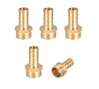 sourcing map 5 Piezas Conector Manguera de Lengüeta Púa de 10mm Rosca Macho