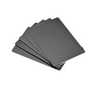 sourcing map 5 Piezas En Blanco Metal Tarjeta 100x60x1mm Anodizado Negro