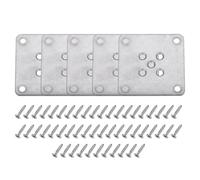 sourcing map 5 placas de montaje planas para patas de muebles, 70 mm, base de soporte de conector de placa en T plana con tornillos para reparación de sillas, sofás y gabinetes