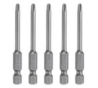 sourcing map 5 puntas de destornillador Phillips #2 PH2 de 1/4 pulgadas, vástago hexagonal de 2.56 pulgadas (65 mm) de largo, magnéticas, de acero S2, de grado industrial, brocas eléctricas de cabeza