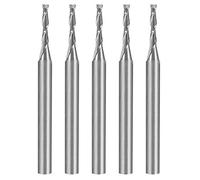 sourcing map 5 unids 1/8 "vástago 1.5mm x 8mm carburo extremo plano extremo molino cortador cnc enrutador bits