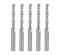 sourcing map 5 unids 1/8 "vástago 2.5mm x 17mm carburo extremo plano extremo molino cortador cnc enrutador bits