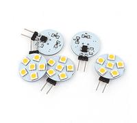 sourcing map 5 x ahorro de energía G4 5050 dispositivos montados en superficie 6 LED gabinete bombilla lámpara blanco cálido