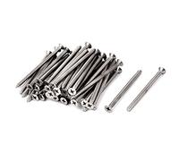 sourcing map 50 pcs 3, 5 x 60mm Cruz Cabeza Avellanada tornillo
