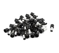 sourcing map 50 pcs Conector Negro de Punteras Huecas 16mm2 crimpado Aislante
