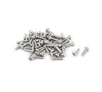 sourcing map 50 pcs M1,6x6mm de acero inoxidable 316 tornillos de máquina de cabeza cónica Phillips Tono Plata