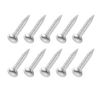 sourcing map 500 clavos pequeños de hardware, 1 x 8 mm, acero al carbono, cabeza redonda, clavo de acabado común para carpintería doméstica, colgar cuadros, proyectos de bricolaje, plateado