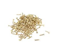 sourcing map 500Uds Pequeños Diminutos Clavos 1X8mm (DxL) Latón Tono | para Madera DIY Decorativos Imágenes Cajas Hogar Accesorios