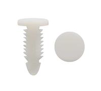sourcing map 50Pcs Blanco Plástico Remaches Puerta Moldura Panel Capot Grapas Clips para 8mm Diámetro Agujero