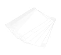 sourcing map 50pcs Funda para Etiqueta de Envio Impermeable, 11x7cm PVC Etiqueta con Agujero de Ojal Protector para Almacenamiento Producto Identificación Válvula Equipaje, Transparente