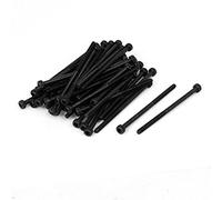 sourcing map 50pcs M3 x 55mm Tornillo de cabeza hueca hexagonal negro