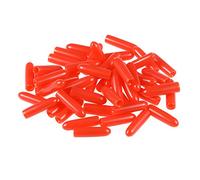 sourcing map 50pcs Protectores de rosca de tornillo de 2mm de ID Goma Rojo