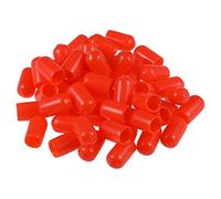 sourcing map 50pcs Protectores de rosca de tornillo de 7mm de ID Goma Rojo