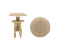 sourcing map 50Pcs Vehículo Guardafangos Paragolpes Grapas Plástico Beige 22mm 8mm