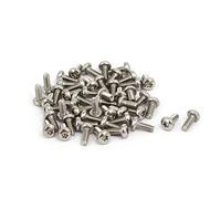 sourcing map 50piezas M2x5mm Tornillos de acero inoxidable 304 cabeza botón