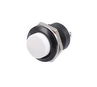 sourcing map 5pcs,16mm blanco Interruptor pulsador momentáneo botón redondo R13-507 SPST 1 NO 1 NC