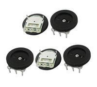 sourcing map 5Pcs 16mmx2mm 10K ohmio Estéreo Control De Volumen Potenciómetro De Rueda B103