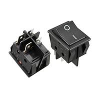 sourcing map 5Pcs 20A/125V 22A/250V DPST Interruptor Basculante De 4 Terminal 2 Posiciones